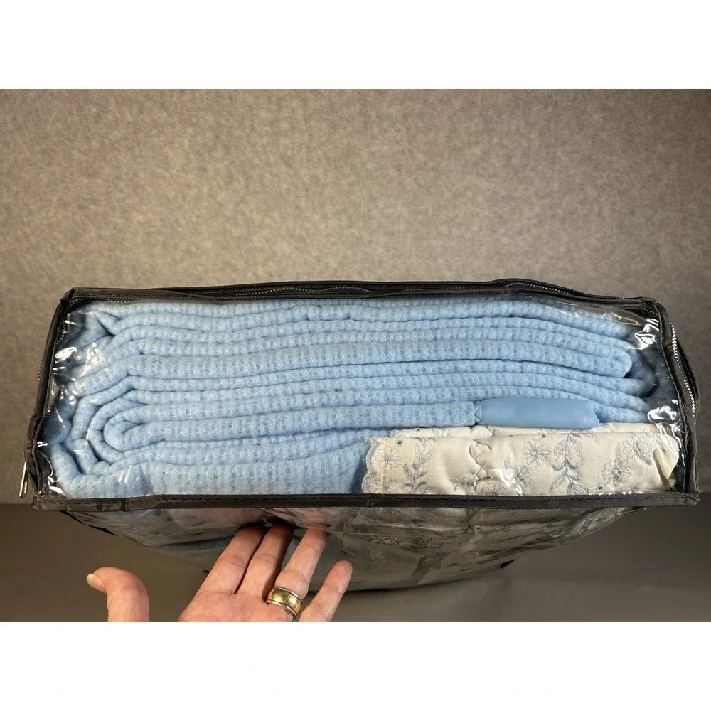 Fieldcrest European Lace Trim Blanket Full Size Creslan Acrylic NOS 80